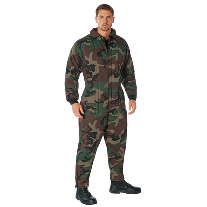 Rothco Insulated Coveralls in Woodland Camo - Size Small