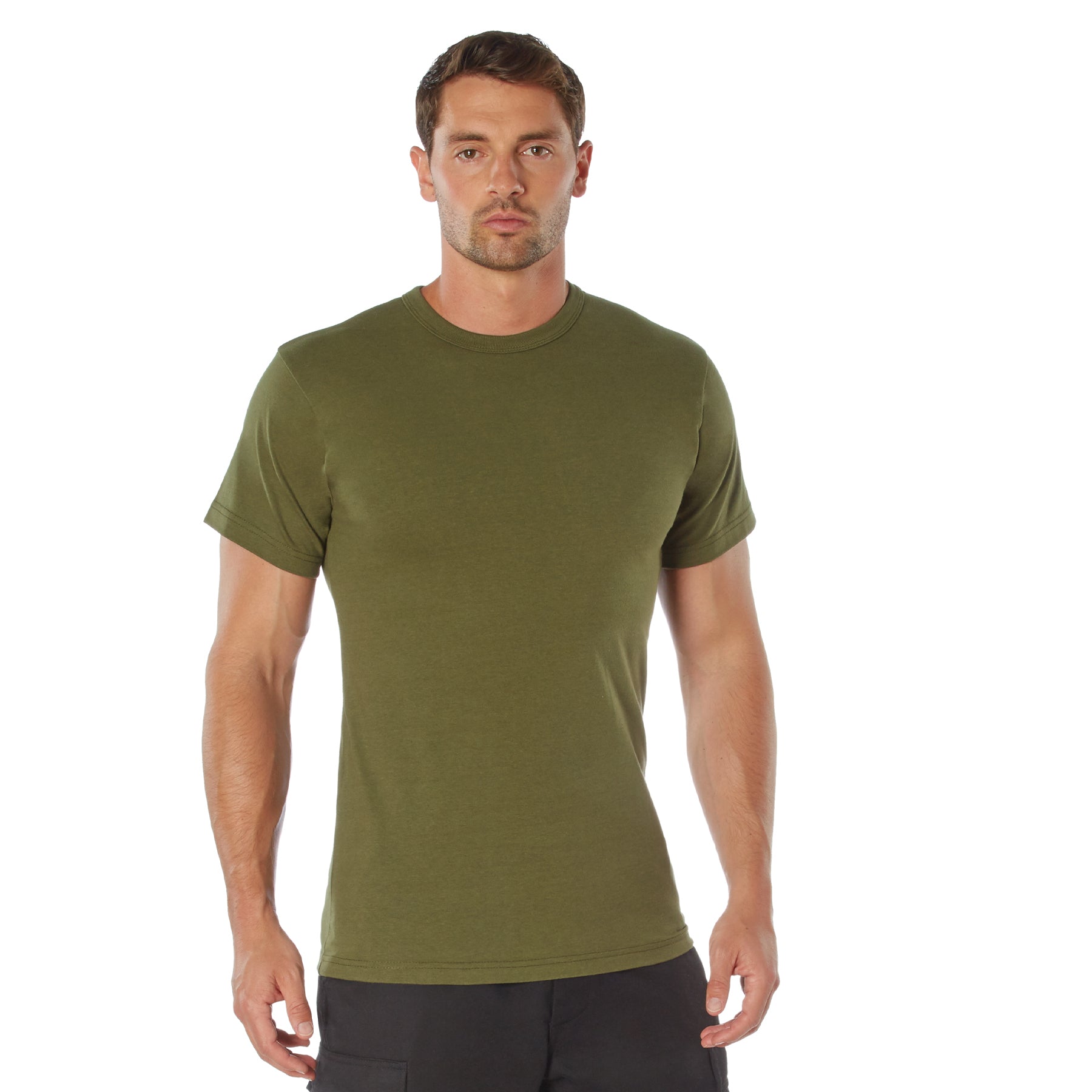 Rothco Heavyweight T-Shirt Olive Drab Size XL - Durable Cotton-Poly Blend for Work and Outdoor Activities
