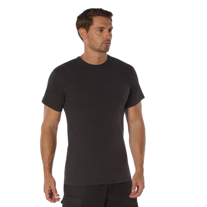 Rothco Heavyweight T-Shirt Black Size Small – Durable Cotton/Polyester Crewneck for Work and Casual Wear
