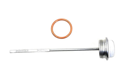 Colony Cadmium Plated Oil Tank Filler Cap and Gauge Kit for Harley Davidson FL Models by Colony