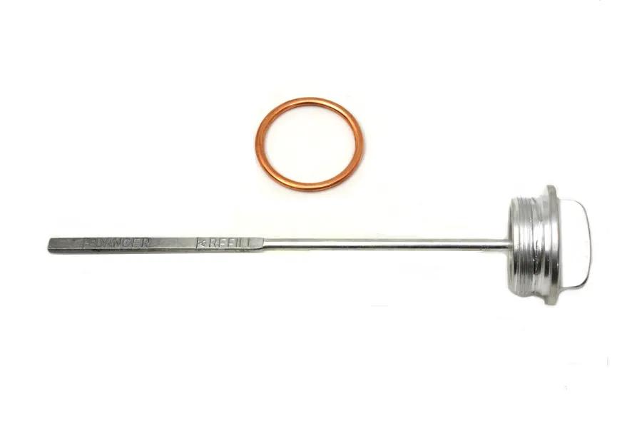 Colony Cadmium Plated Oil Tank Filler Cap and Gauge Kit for Harley Davidson FL Models by Colony