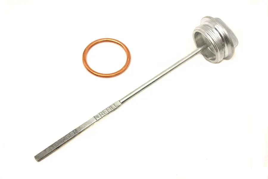 Colony Cadmium Plated Oil Tank Filler Cap and Gauge Kit for Harley Davidson FL Models by Colony