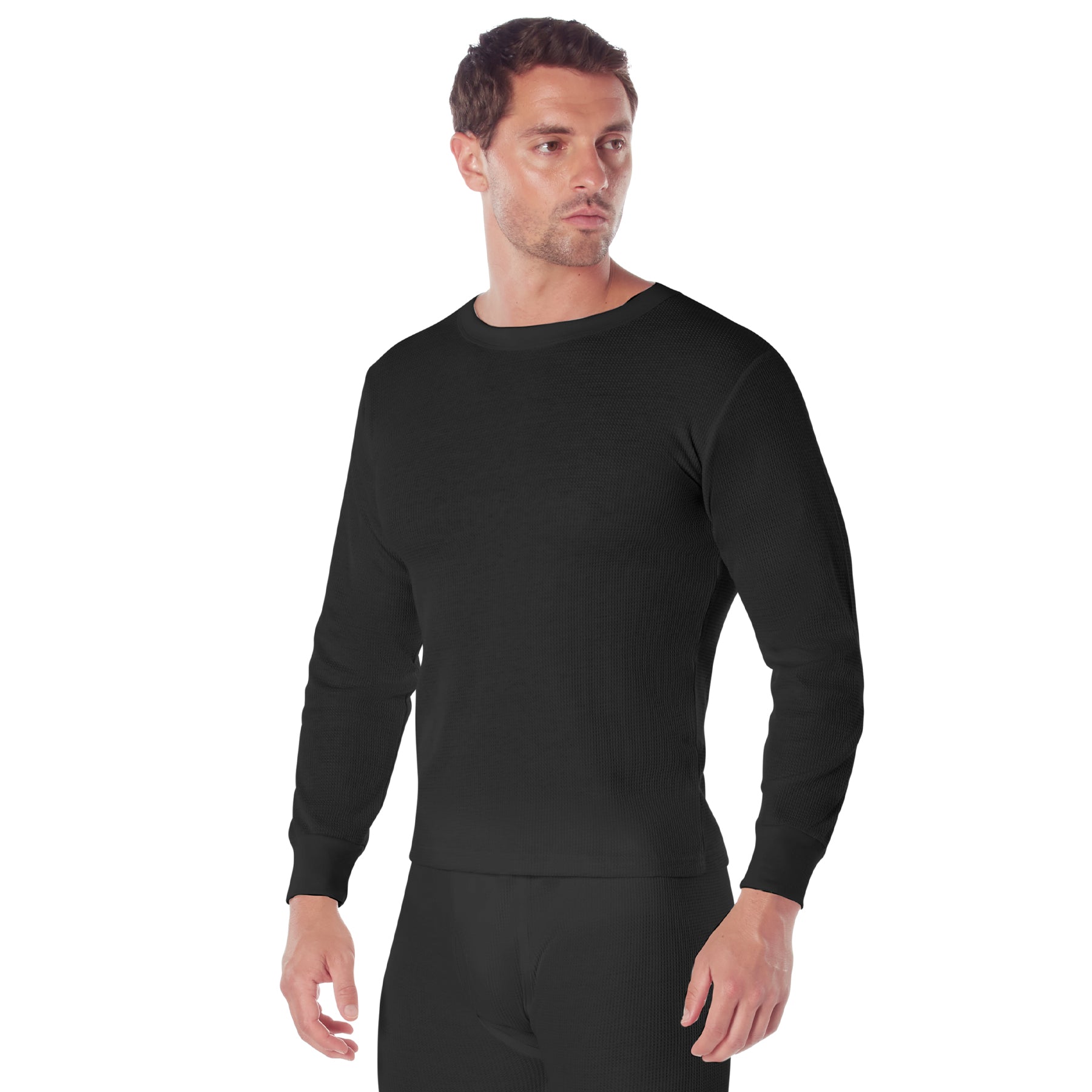 Rothco Thermal Knit Underwear Top in Black, Size 3XL – Warm Base Layer for Cold Weather