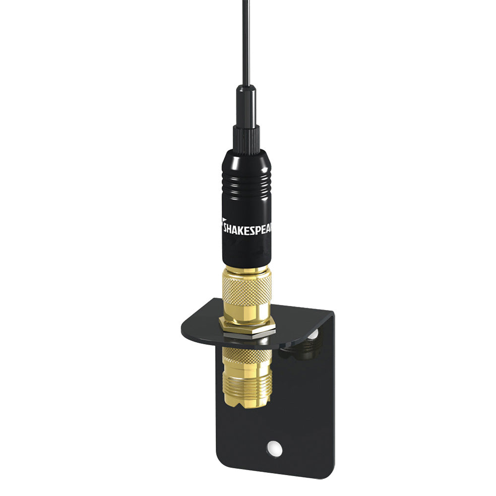 Shakespeare VHF 15-inch Stainless Steel Black Whip Antenna with Mast Mount Bracket - Part 5216