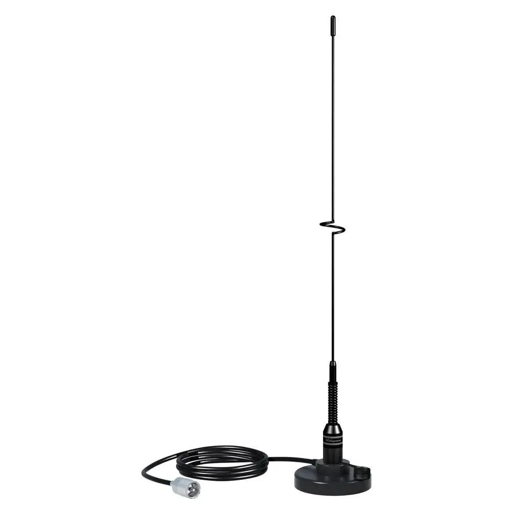 Shakespeare VHF Marine Band 19-Inch Black Stainless Steel Whip Antenna with Magnetic Mount by Shakespeare