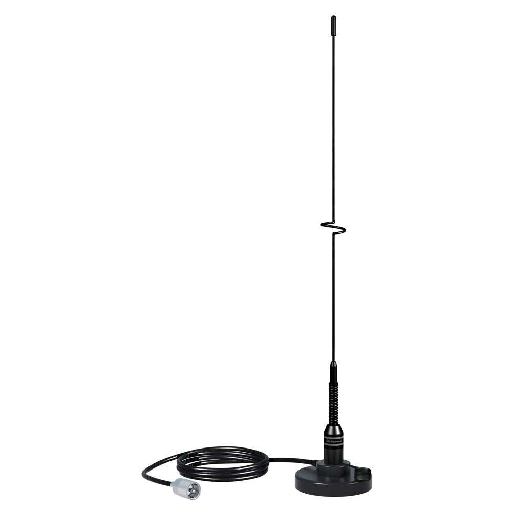 Shakespeare VHF Marine Band 19-Inch Black Stainless Steel Whip Antenna with Magnetic Mount