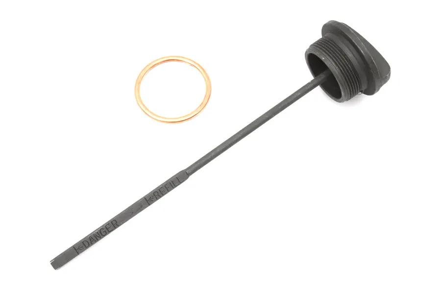 Colony Parkerized Oil Tank Filler Cap and Gauge Kit for Harley Davidson EL & FL Models by Colony