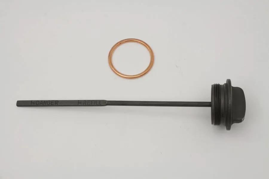 Colony Parkerized Oil Tank Filler Cap and Gauge Kit for Harley Davidson FL Models by Colony