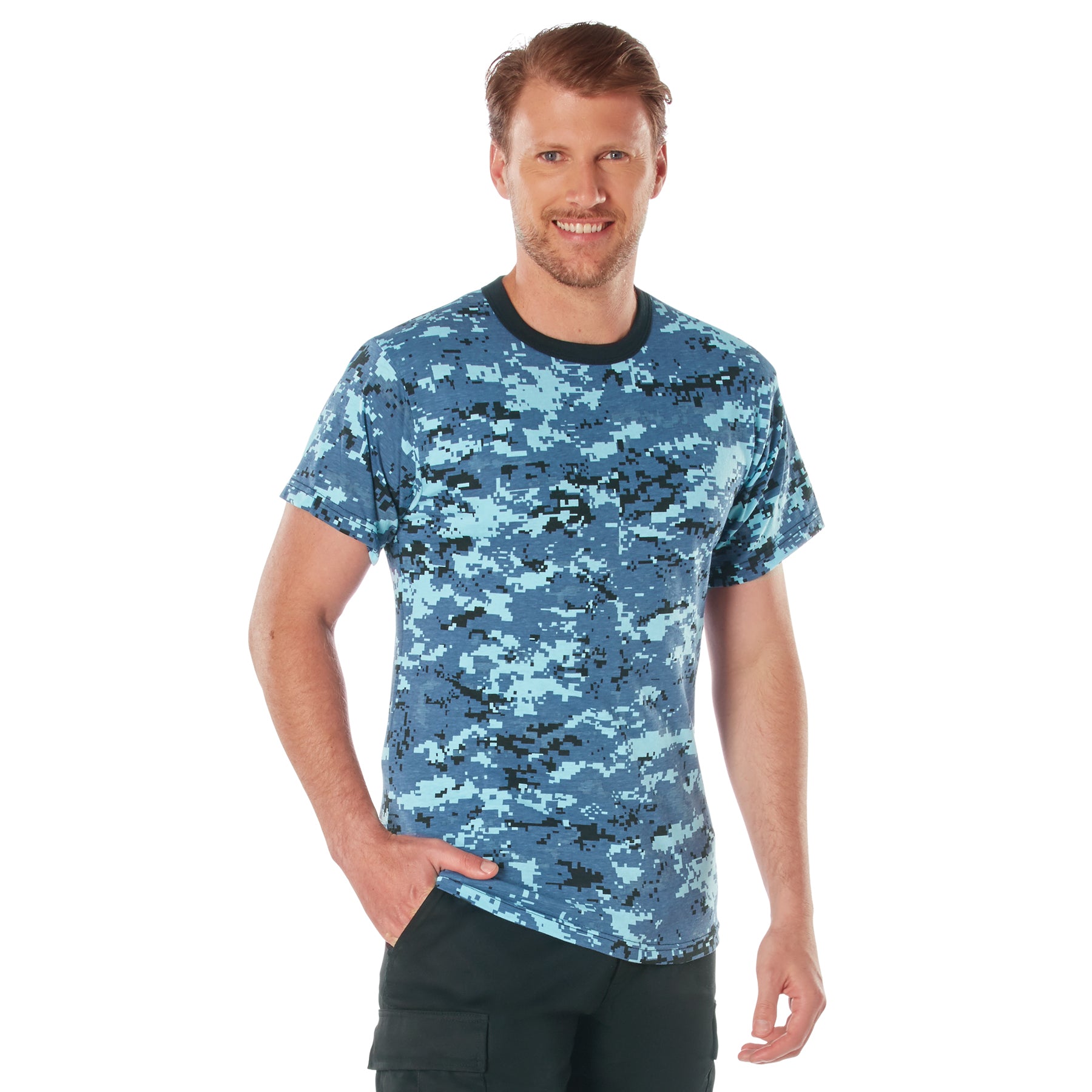 Rothco Digital Camo T-Shirt Sky Blue Digital Camo Size M