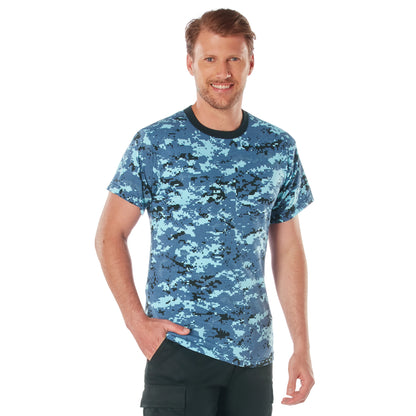 Rothco Digital Camo T-Shirt Sky Blue Digital Camo Size M