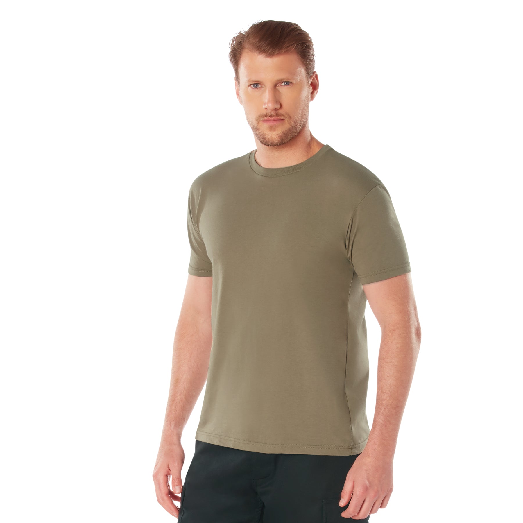 Rothco Athletic Fit Solid Color T-Shirt in Coyote Brown, Size Large