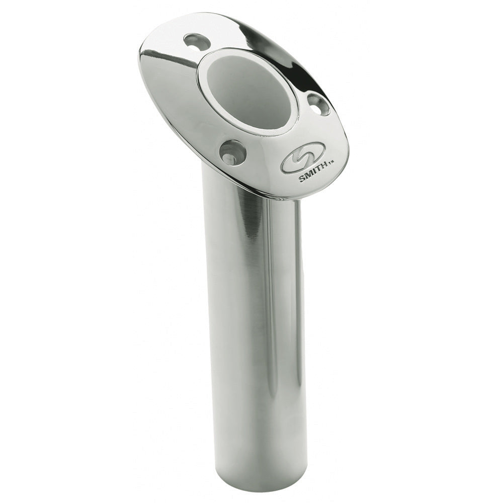 C.E. Smith Flush Mount Stainless Steel Rod Holder - 30 Degree, 9-Inch Length, Part #53672A