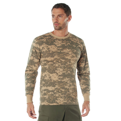 Rothco Long Sleeve Digital Camo T-Shirt ACU Digital Camo Size Large