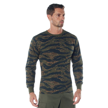 Rothco Long Sleeve Color Camo T-Shirt Tiger Stripe Camo Size Large