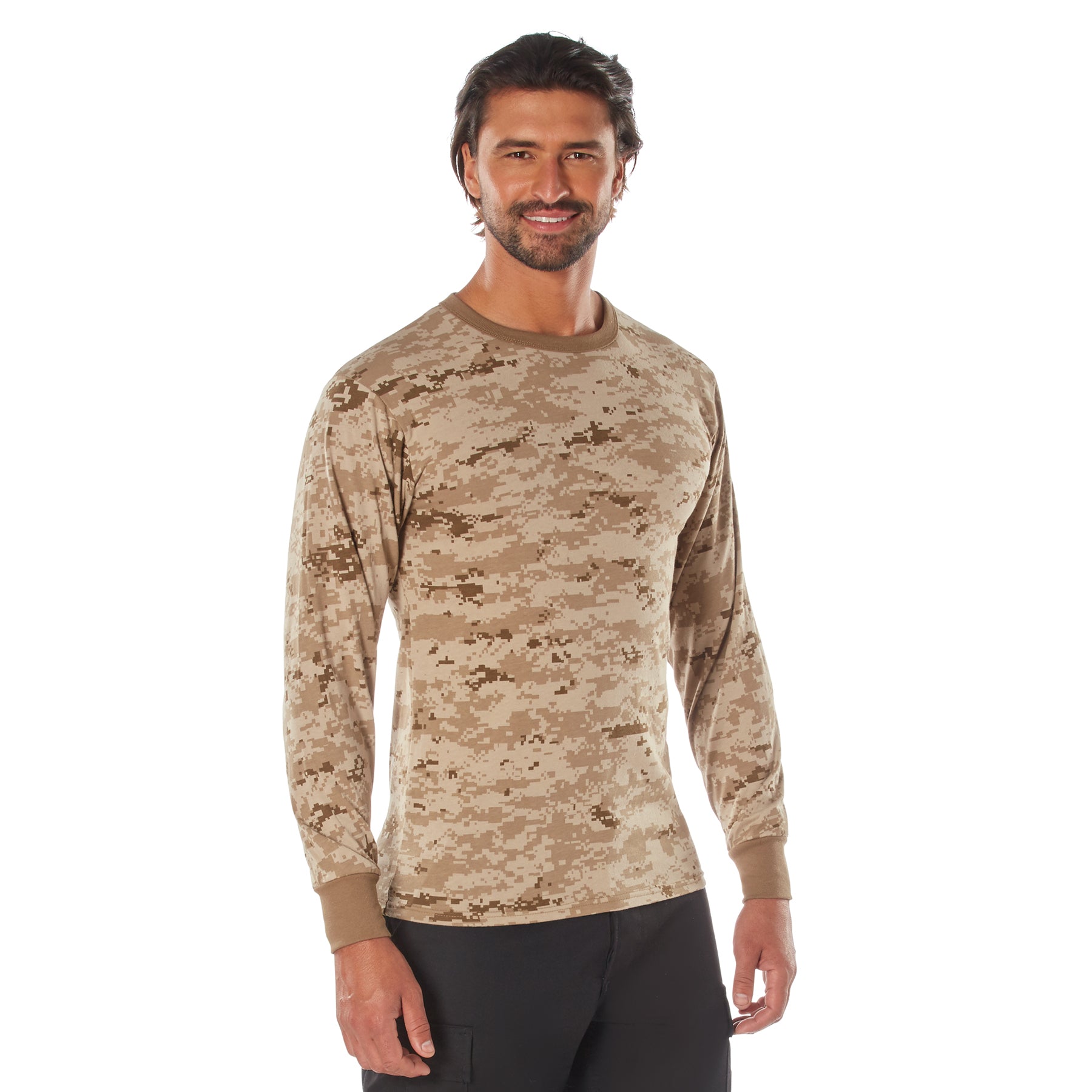Rothco Long Sleeve Digital Camo T-Shirt Desert Digital Camo Size Large