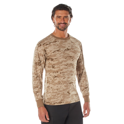 Rothco Long Sleeve Digital Camo T-Shirt Desert Digital Camo Size Large