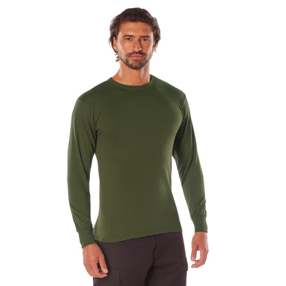 Rothco Long Sleeve Solid T-Shirt in Olive Drab, Size Large – Durable and Comfortable Tactical Wear