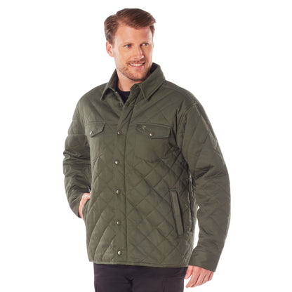 Rothco Diamond Quilted Cotton Jacket in Olive Drab Size XL