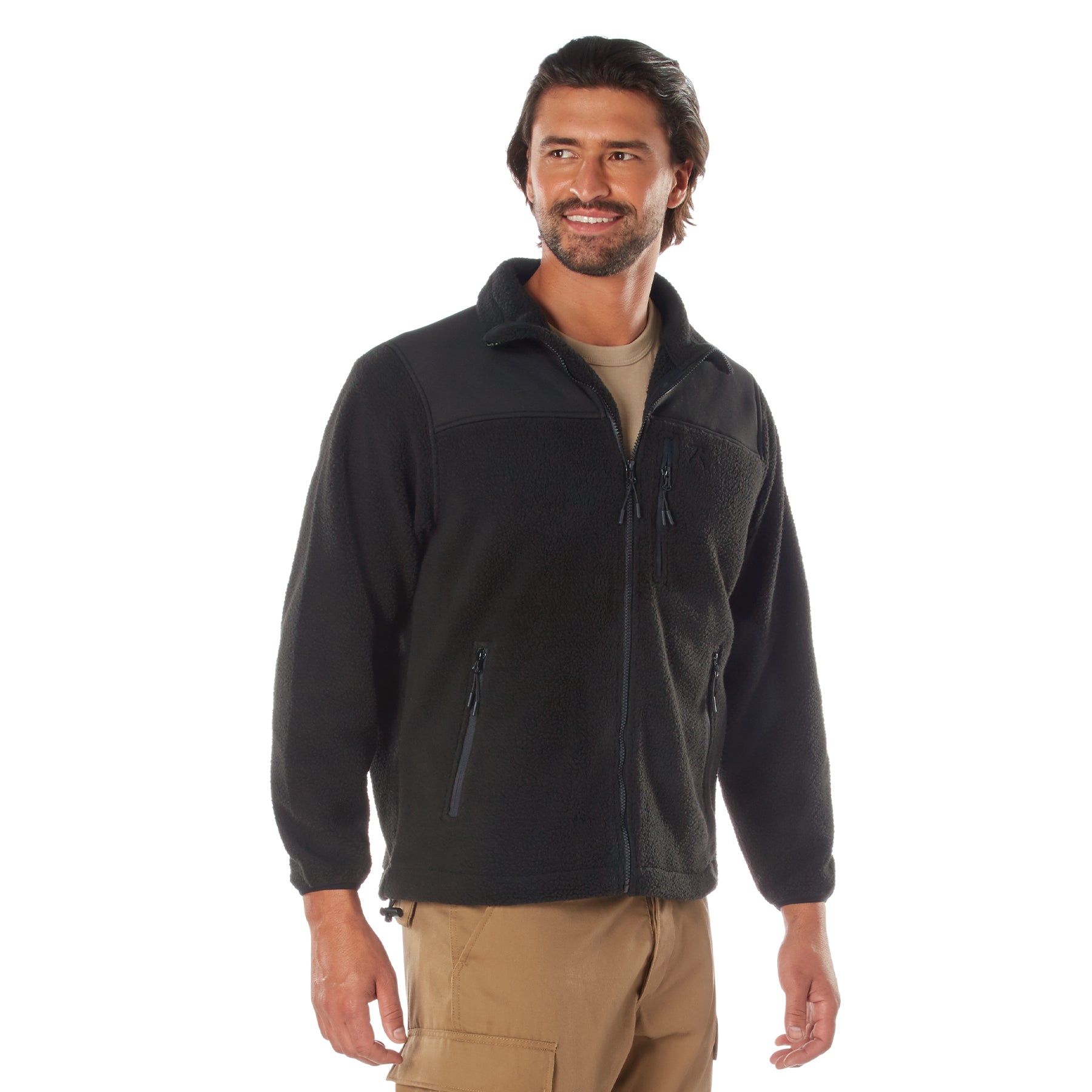 Rothco Trailsman Sherpa Fleece Jacket Black Size XL – Warm, Durable Outdoor Layer