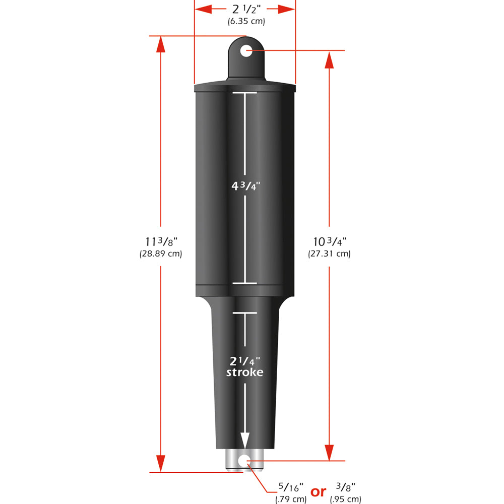 Lenco Marine 15056-001 101XD Extreme Duty 12V Actuator with 2-1/4 Inch Stroke and Mounting Hardware
