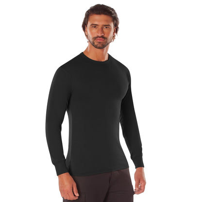 Rothco Long Sleeve Solid T-Shirt Black Size Small – Comfortable and Durable Tactical Wear