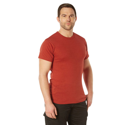 Rothco Solid Color Short Sleeve Crew Neck T-Shirt in Heather Red, Size Medium