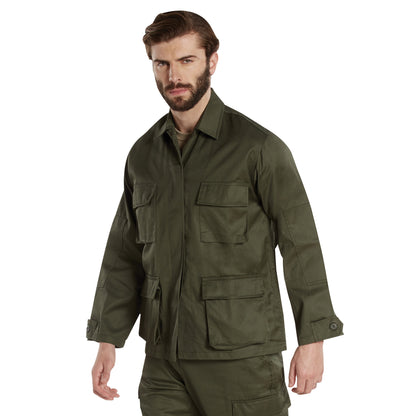Rothco Twill BDU Shirt Olive Drab Size M – Durable Military-Style Uniform Shirt for Work and Outdoor Activities