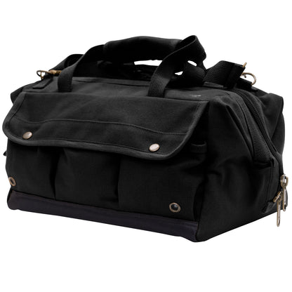 Rothco Renovator Tool Bag Black – Heavy Duty Canvas Contractor Tote with Multiple Pockets and Adjustable Strap