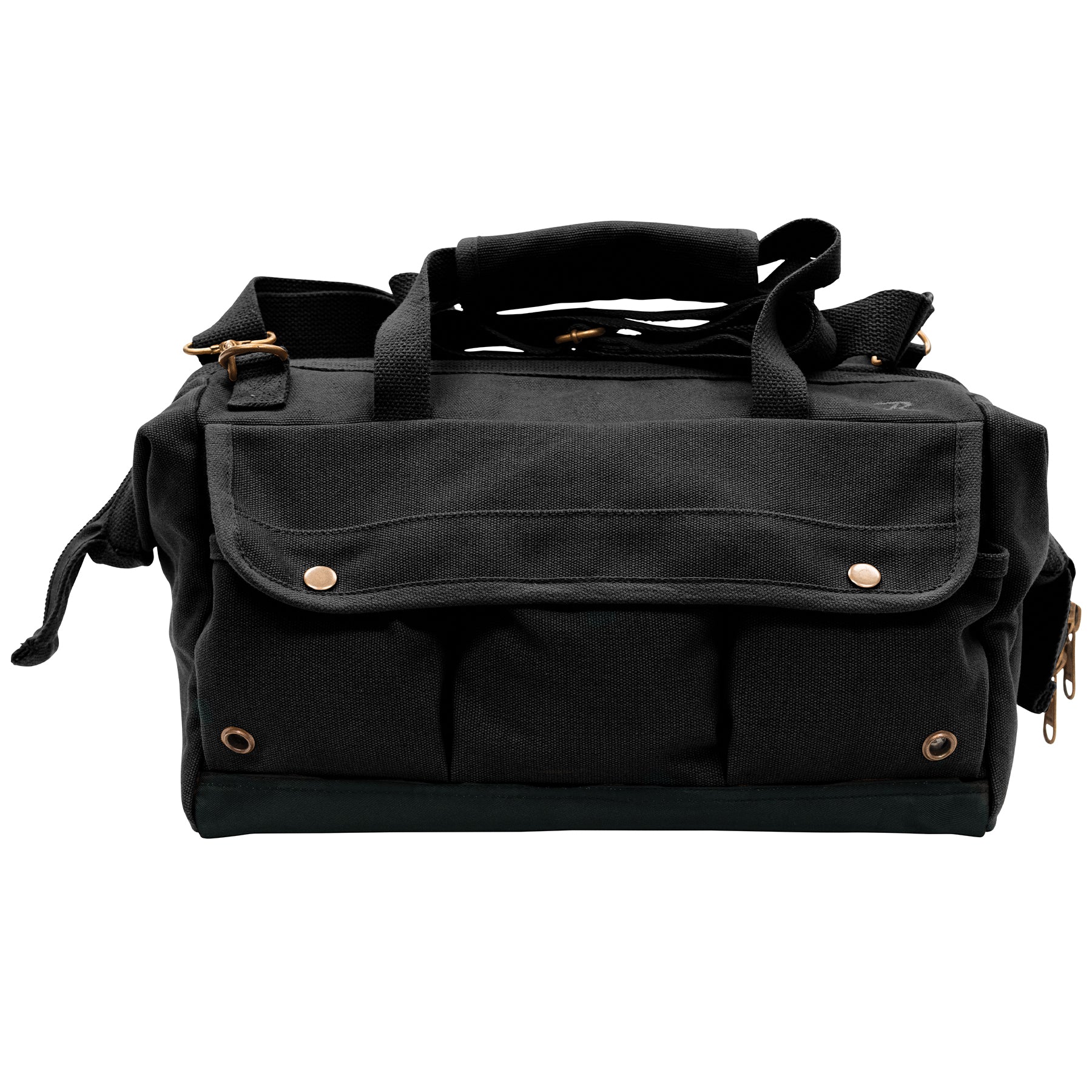 Rothco Renovator Tool Bag Black – Heavy Duty Canvas Contractor Tote with Multiple Pockets and Adjustable Strap