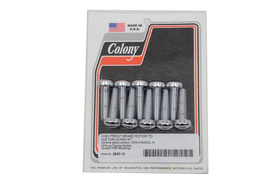 Colony Front Rotor to Hub Screw Kit for Harley Davidson FLT models by Colony