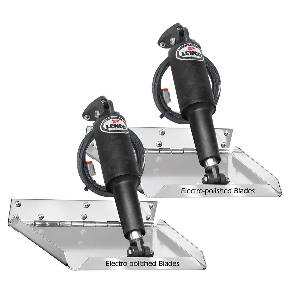 Lenco Marine 12-inch x 12-inch Standard Performance Trim Tab Kit without Switch – 12V