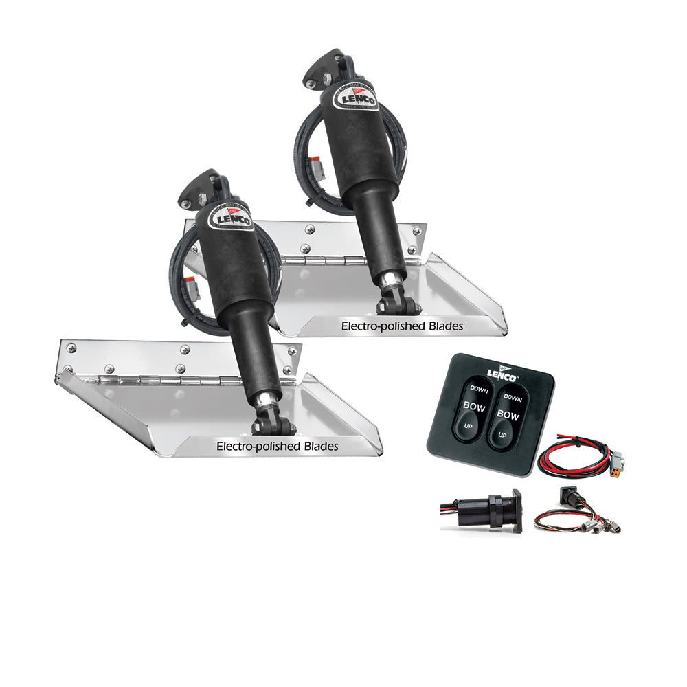 Lenco Marine 18" x 14" Standard Performance Trim Tab Kit with Tactile Switch for 12V Systems
