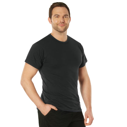 Rothco Solid Color 100% Cotton T-Shirt Black Size XL