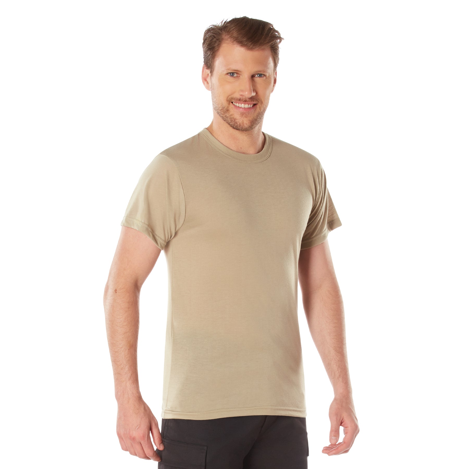 Rothco Solid Color 100% Cotton T-Shirt in Desert Sand, Size 2XL