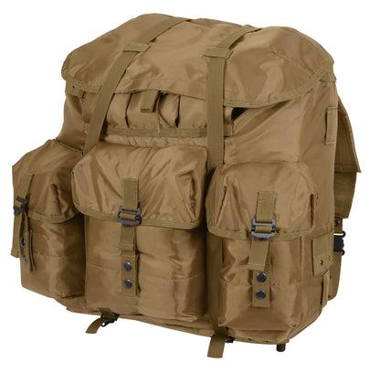 Rothco G.I. Type Large Alice Pack with Frame in Coyote Brown - Heavy-Duty Military Rucksack