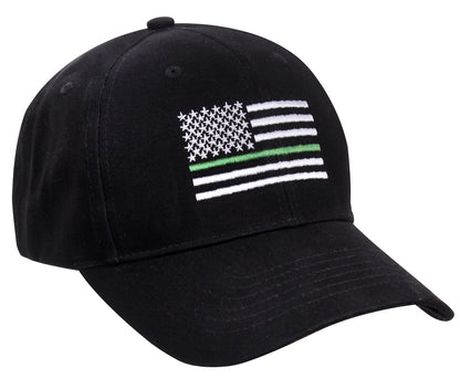 Rothco Thin Green Line Flag Low Profile Cap - Support Federal Agents