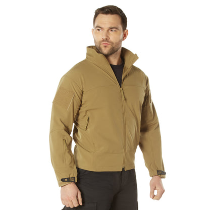 Rothco Covert Ops Lightweight Soft Shell Jacket in Coyote Brown, Size 2XL