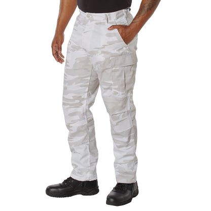 Rothco White Camo Tactical BDU Pants Size XS – Durable Military Cargo Pants with Multiple Pockets
