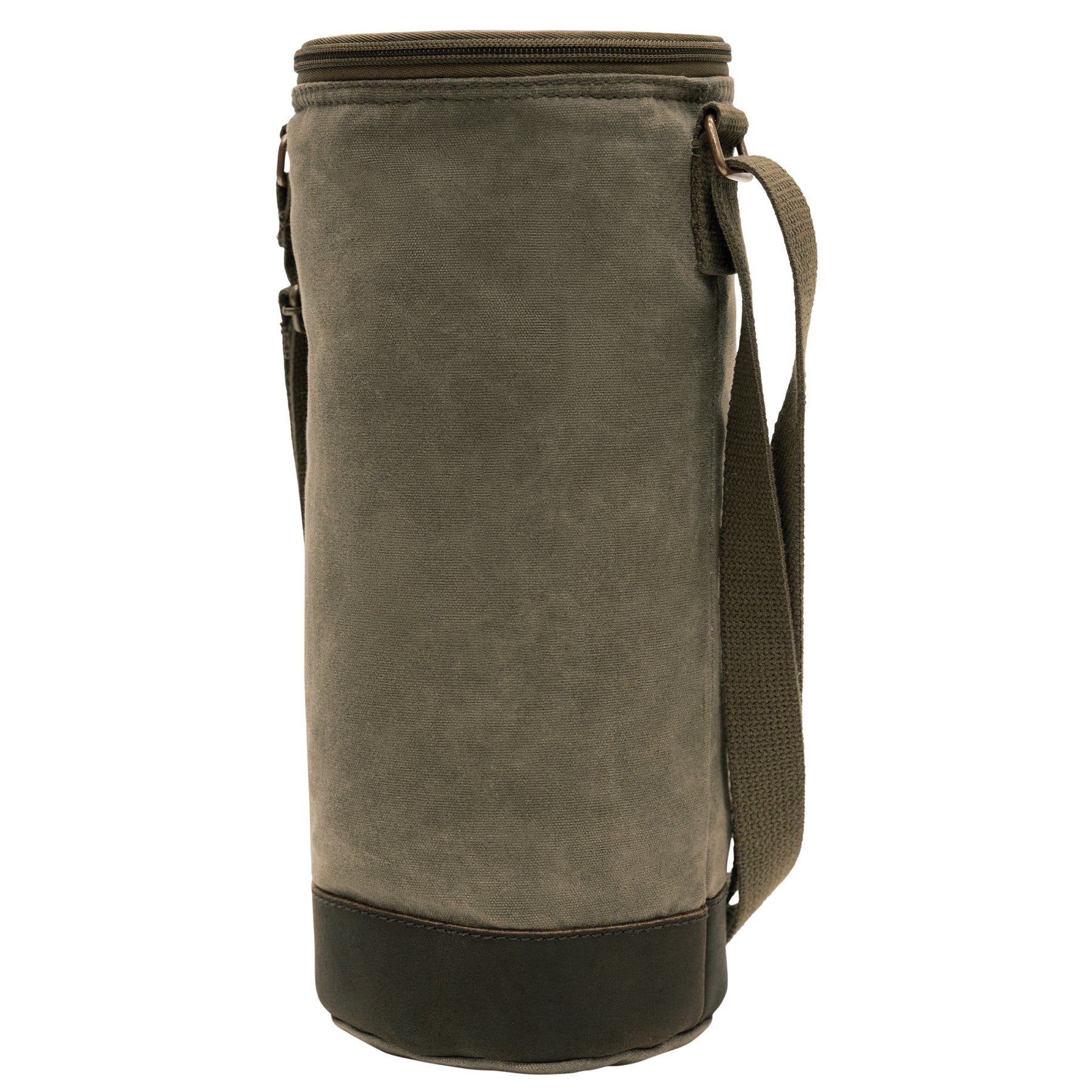 Rothco Waxed Canvas Wine Carrier Tote Bag in Olive Drab – Insulated and Durable Beverage Holder