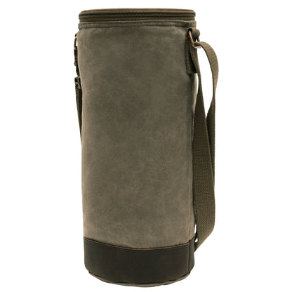 Rothco Waxed Canvas Wine Carrier Tote Bag in Olive Drab – Insulated and Durable Beverage Holder