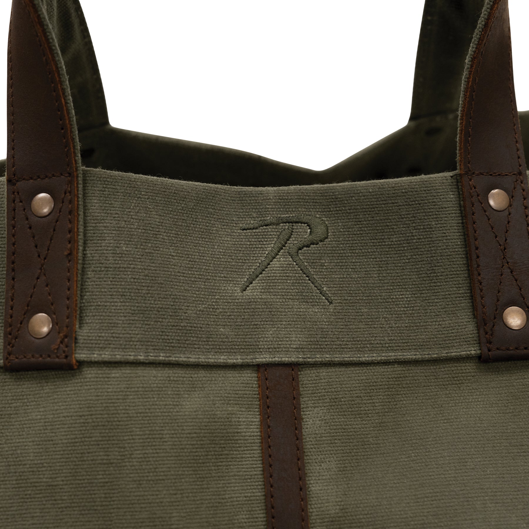 Rothco Backwoods Waxed Canvas Log Carrier Olive Drab - Heavy-Duty Firewood Tote with Leather Handles