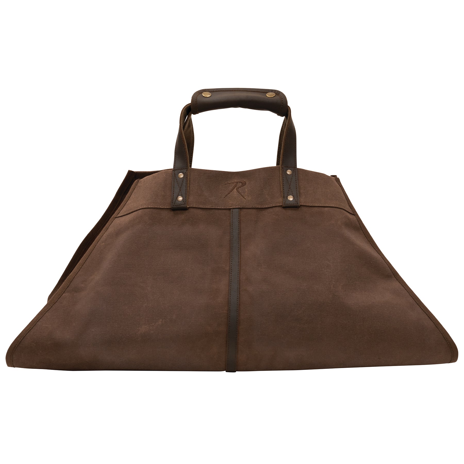Rothco Backwoods Waxed Canvas Log Carrier Earth Brown – Heavy-Duty Firewood Carrying Bag