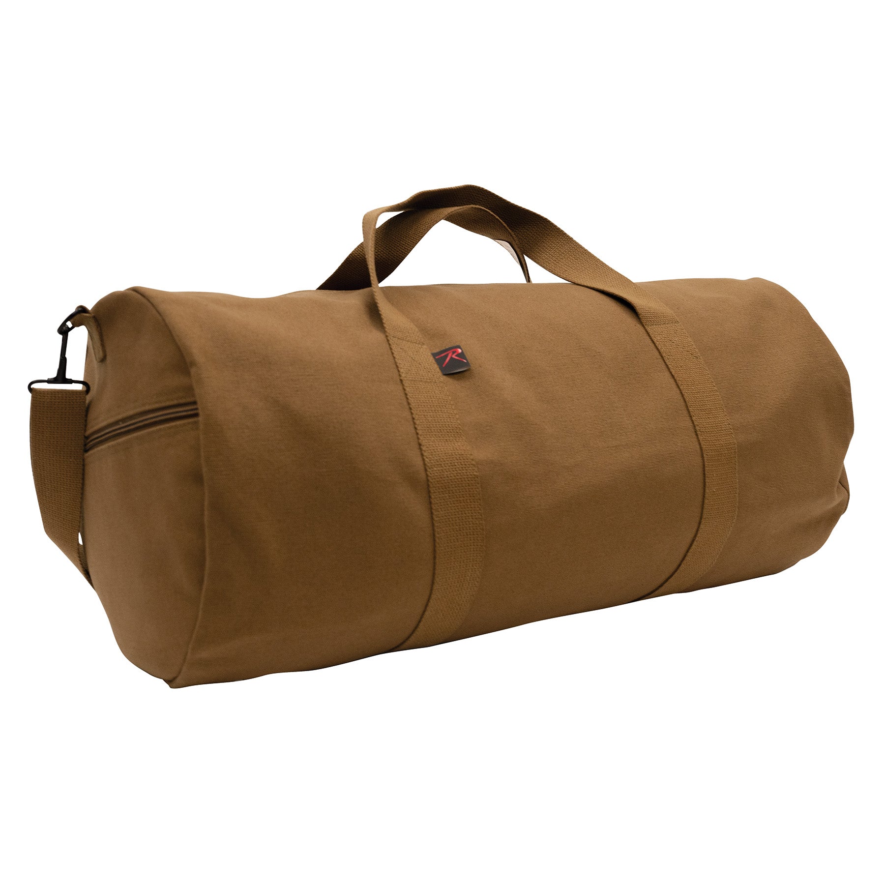 Rothco Canvas Shoulder Duffle Bag – 24 Inch Work Brown Heavy-Duty Travel and Sports Bag