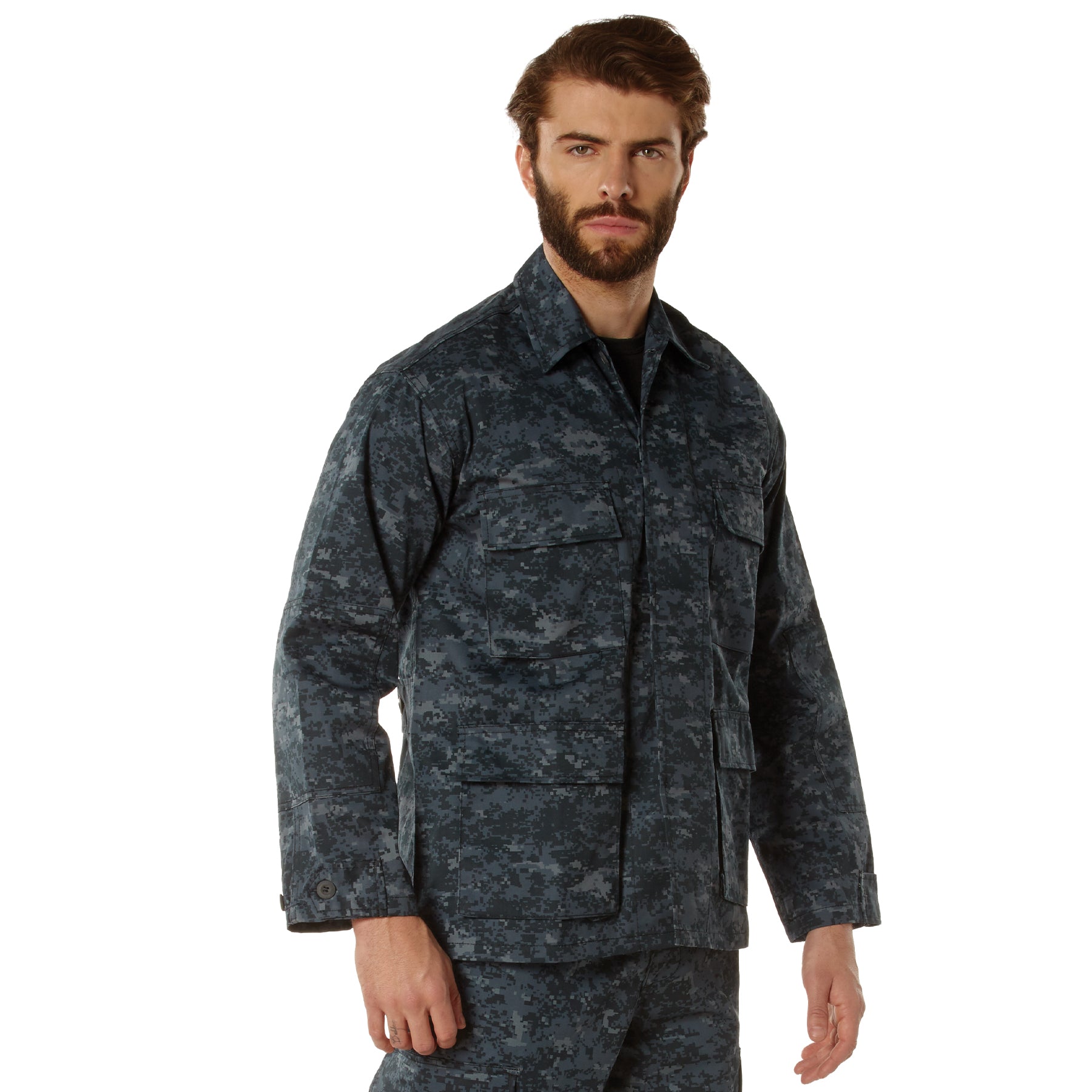 Rothco Twill BDU Shirt in Midnight Digital Camo Size Small