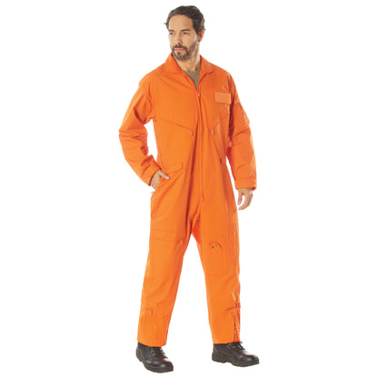 Rothco Flightsuit Orange Size 3XL – Authentic Military Style with Ample Storage and Adjustable Fit