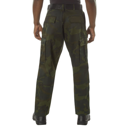 Rothco Color Camo Tactical BDU Pants – Midnight Woodland Camo, Size Small