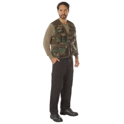 Rothco Uncle Milty Travel Vest in Woodland Camo Size Large