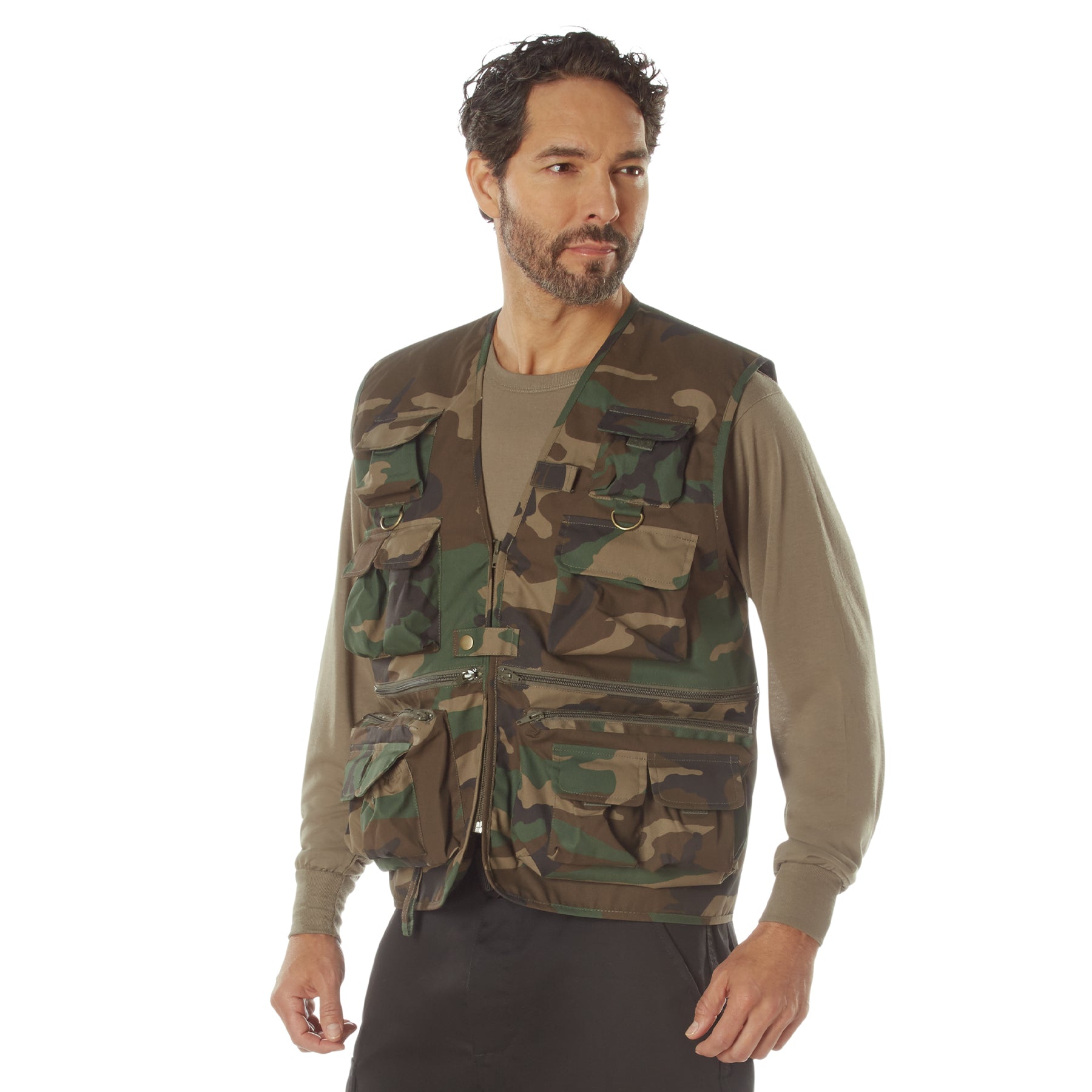 Rothco Uncle Milty Travel Vest in Woodland Camo Size Large