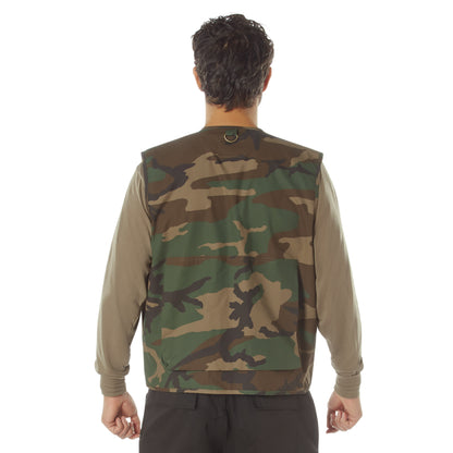 Rothco Uncle Milty Travel Vest in Woodland Camo Size Large