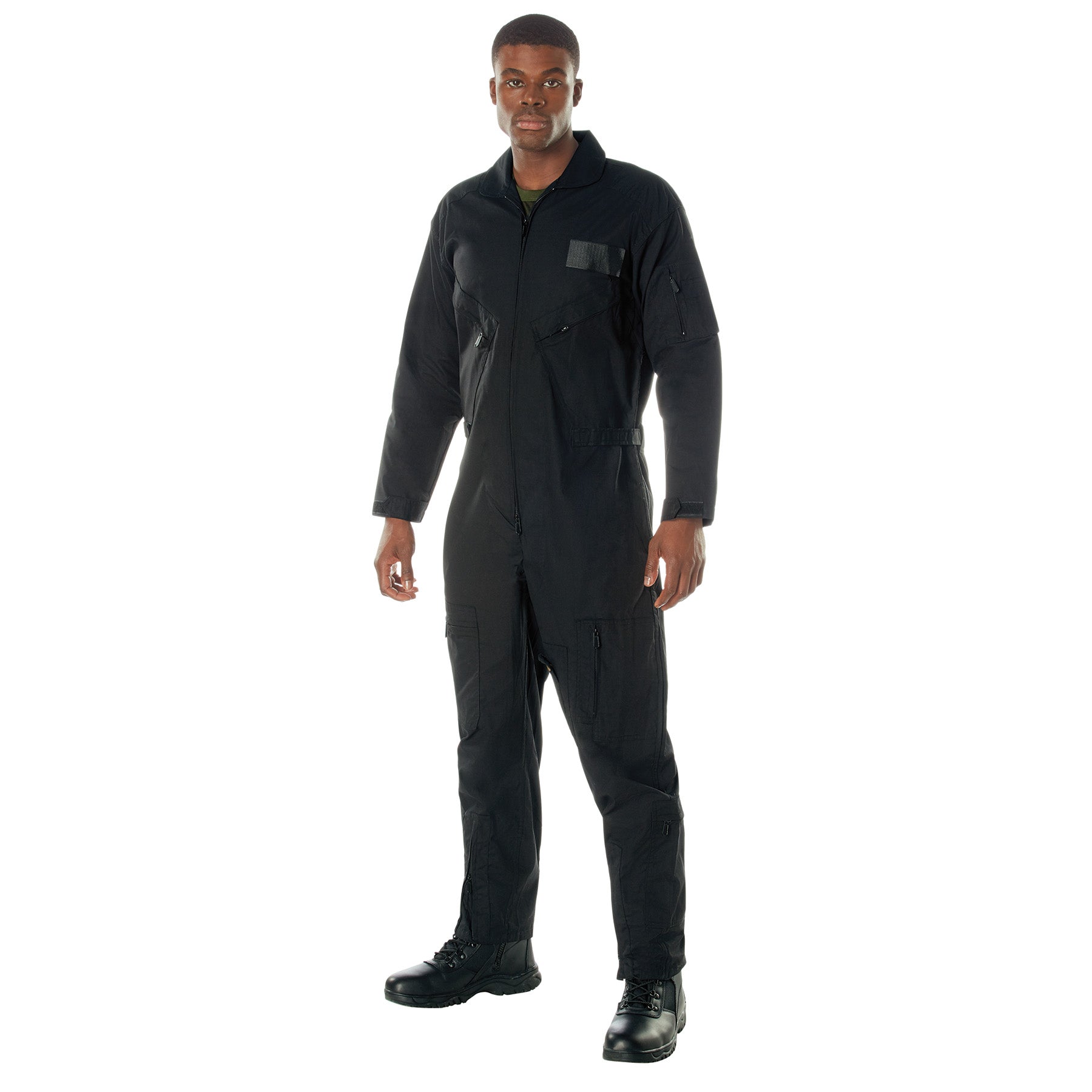 Rothco Flightsuit Black Size 5XL – Military-Style Flight Suit with Ample Storage and Adjustable Fit